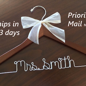 High quality hanger, personalized, wedding photos, hanger with sheer ribbon, name hanger, bridal hanger, bridesmaid hanger, hanger, bride