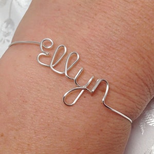 Wire Love Bracelet, Wire Word Bracelet, Encouragement Jewelry, Wire Wrapped Bracelet, Wire Bangle Bracelet, Nickle Free Jewelry, Love Word