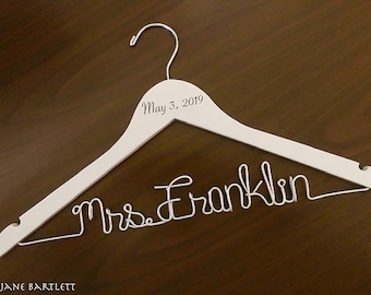Engraved Wedding Hanger: Personalized Bridal Party Gift