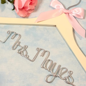 Personalized hanger for wedding dress, Wedding hanger, wedding photos, bridal, Wedding gift, Bridesmaid gift, custom hanger, bridal hanger,
