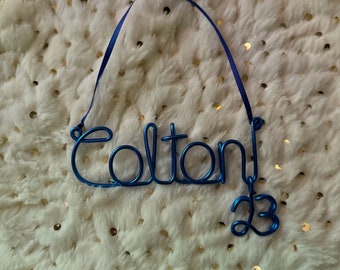Personalized Wire Name Ornament: Custom Holiday Keepsake