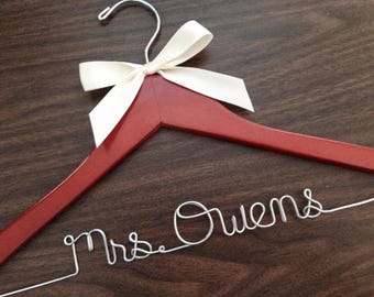 Personalized Wedding Dress Hanger: Custom Bridal Party Gift