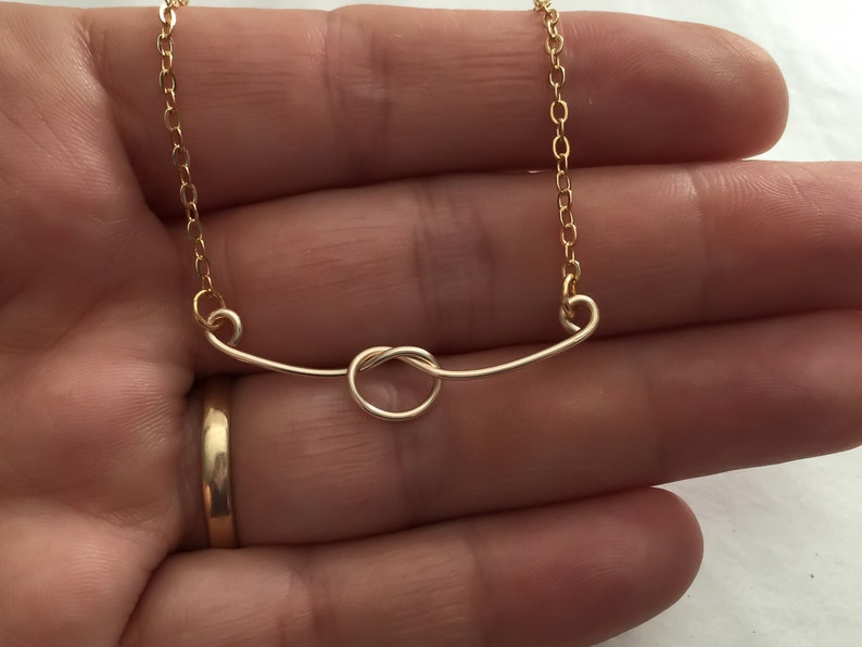 Tie the Knot Necklace Long Ends Knot Necklace Wire Knot Etsy