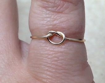 Dainty Knot Ring: Adjustable Wire, Knuckle or Toe Ring