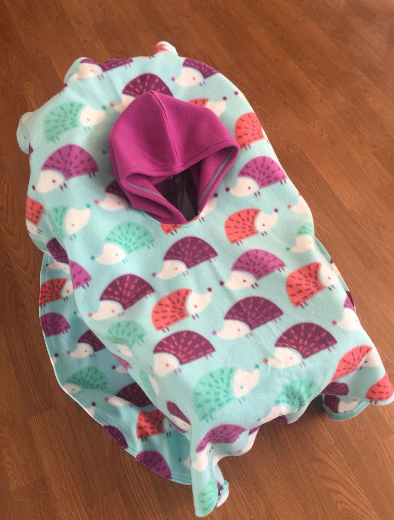 Car Seat Poncho Cat Canopy Hedgehog Blanket Cover