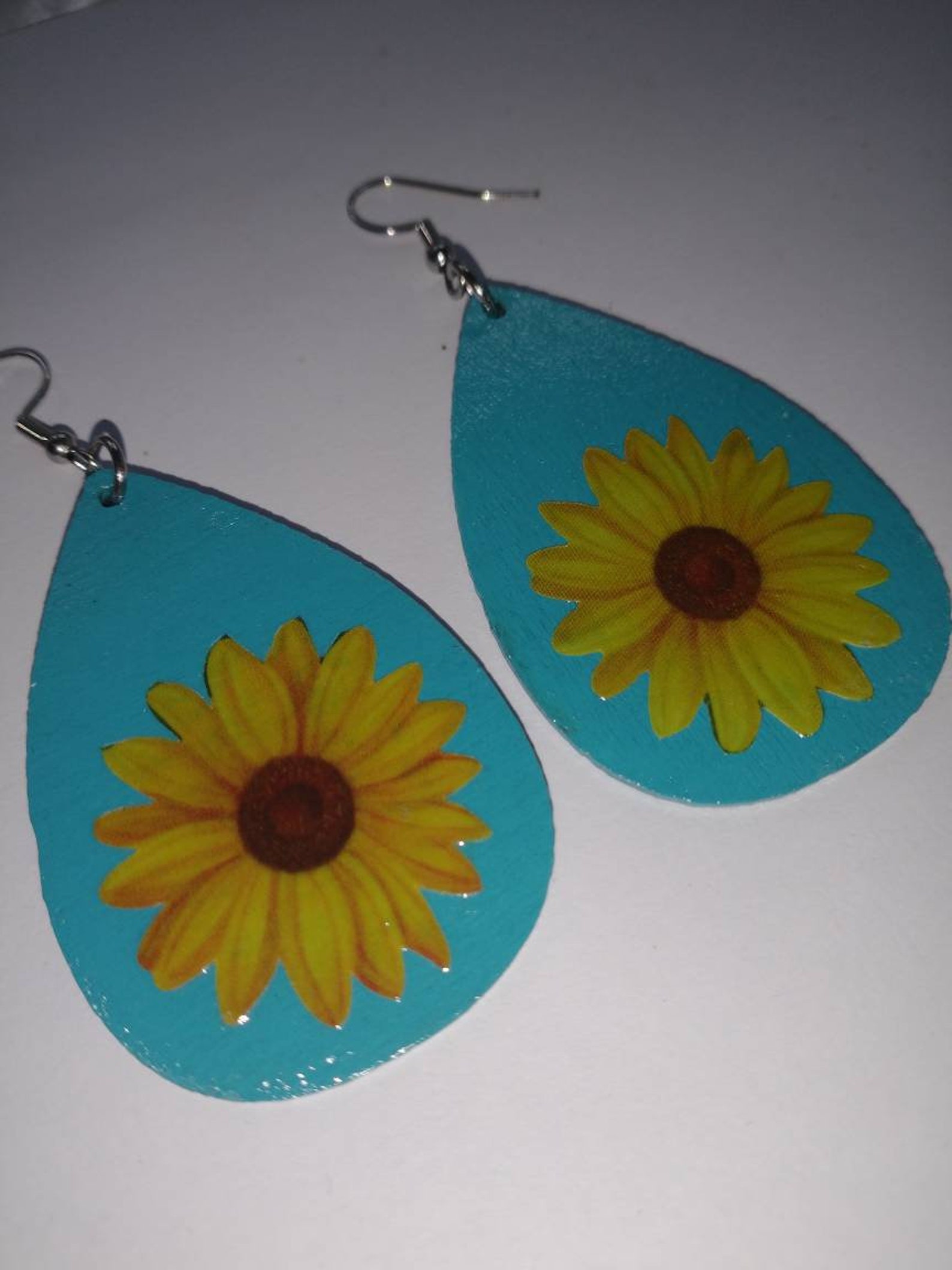 Sunflower earrings Etsy