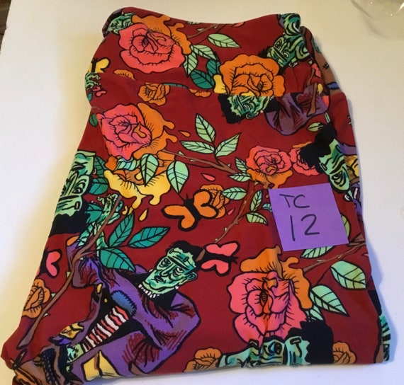 Lularoe Tall and Curvy Leggings Halloween Print Fits Pant Size 10 to 22 
