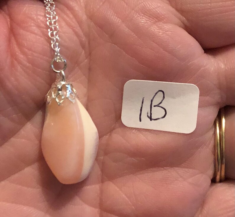 Pink Opal pendant on adjustable leather necklace or sterling silver chain choice of length