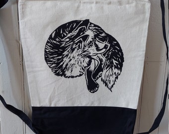 fox print backpack