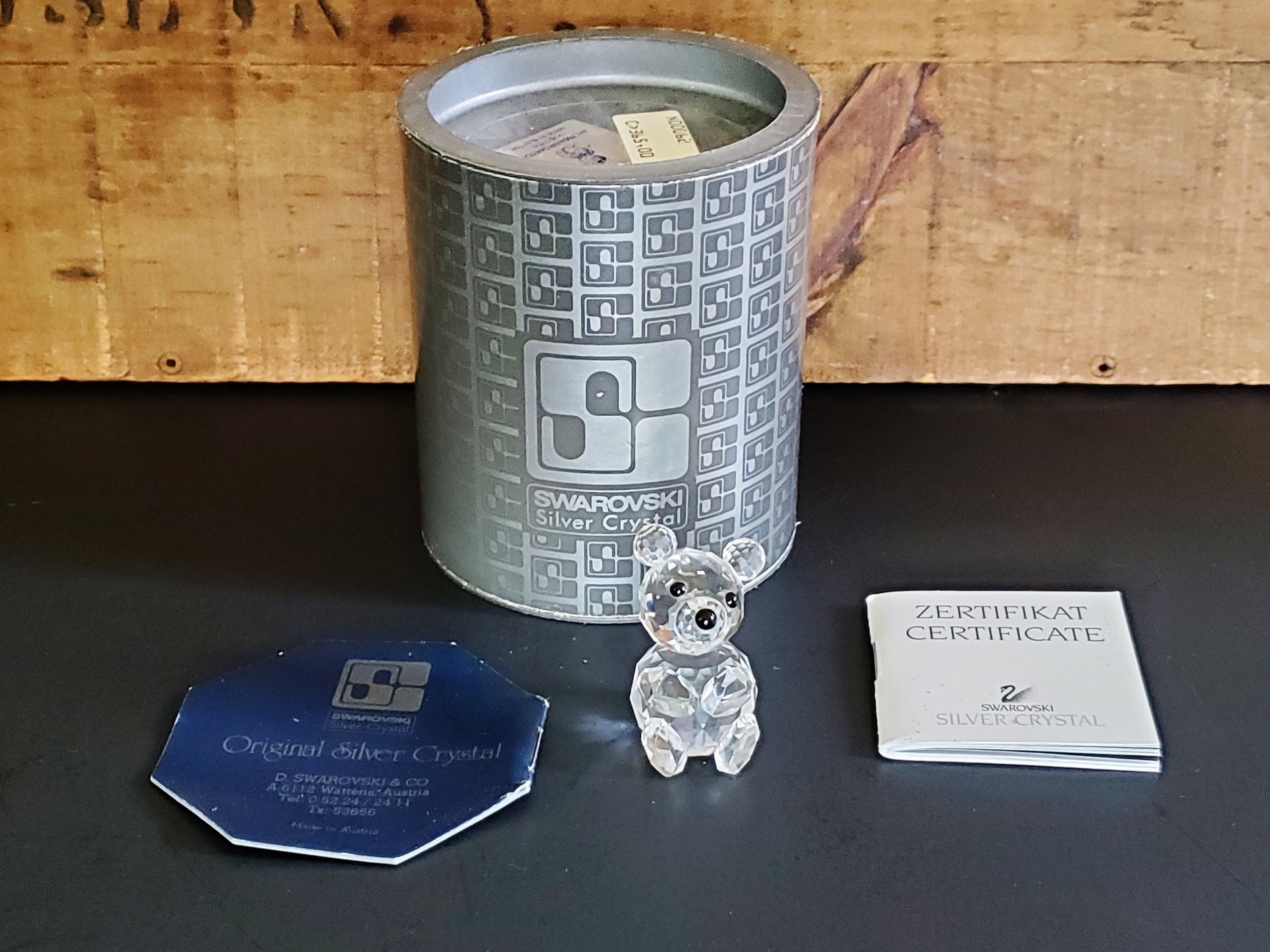 Swarovski Silver Crystal Bear 7664 Certs & Original Box - Etsy