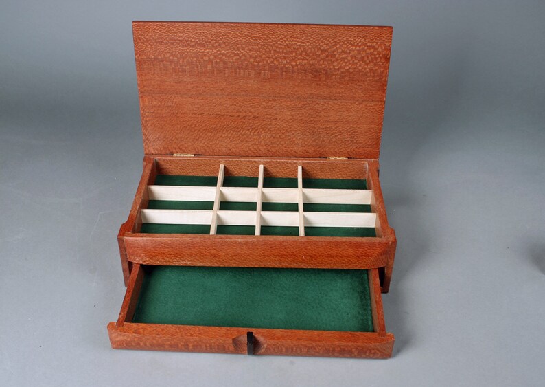 Contemporary Wood Jewelry Box in Leoardwood by Ron Lentz Etsy