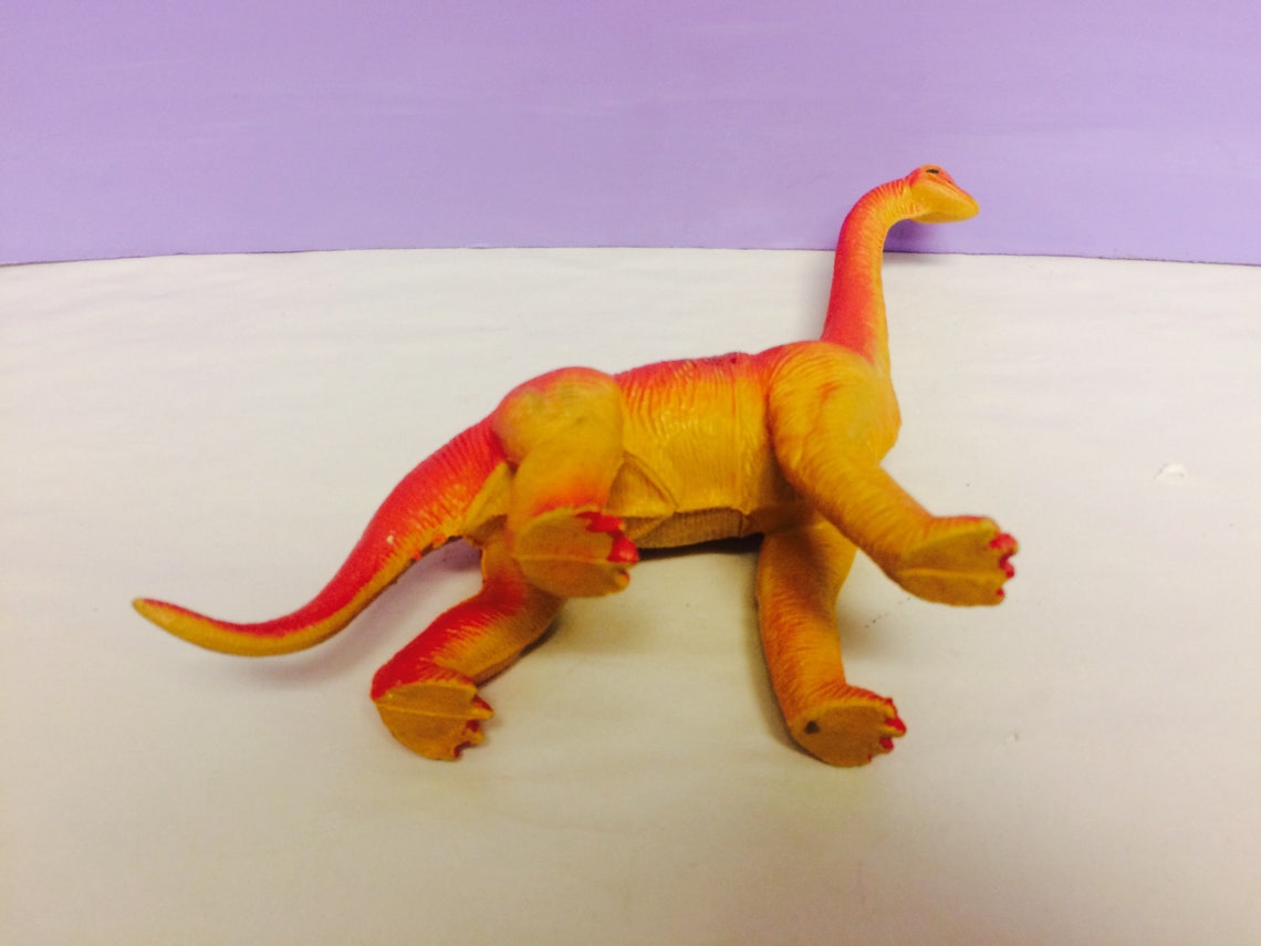 Vintage Dinosaur Toy Imperial Brontosaurus Long Neck Dino Etsy