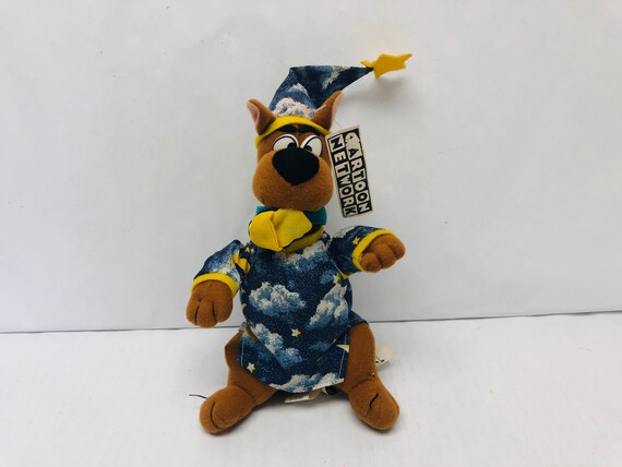 Scooby Doo Plush Cartoon Network Vintage Magician Scooby Doo Stuffed Animal 1990s Collectible Toys Cute Dog Plushie 8 Inches Tall