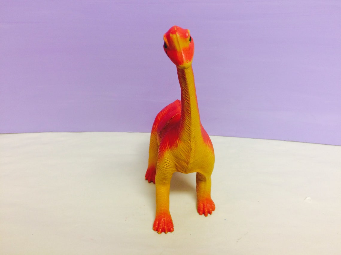 Vintage Dinosaur Toy Imperial Brontosaurus Long Neck Dino Etsy