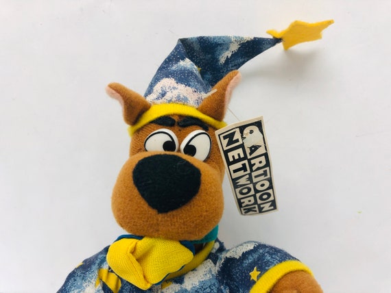 Scooby Doo Plush Cartoon Network Vintage Magician Scooby Doo Stuffed Animal 1990s Collectible Toys Cute Dog Plushie 8 Inches Tall