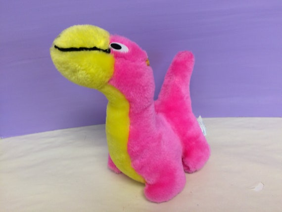 pink dinosaur stuffed animal
