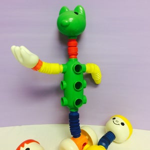 Vintage Tomy Popoids, Fun Building Set, Tomy Toys, Popoids Toys, Bendable Arms, Build a Figure, Cute Vintage Toys, Popoid Playset, Tomy Toy image 4