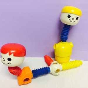 Vintage Tomy Popoids, Fun Building Set, Tomy Toys, Popoids Toys, Bendable Arms, Build a Figure, Cute Vintage Toys, Popoid Playset, Tomy Toy image 6