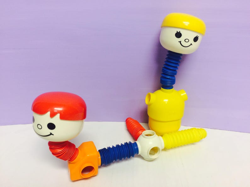 Vintage Tomy Popoids, Fun Building Set, Tomy Toys, Popoids Toys, Bendable Arms, Build a Figure, Cute Vintage Toys, Popoid Playset, Tomy Toy image 6