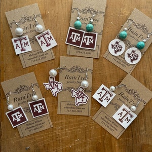 College Earrings - A&M Earrings