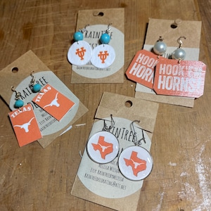 College Earrings - University of Texas Earrings