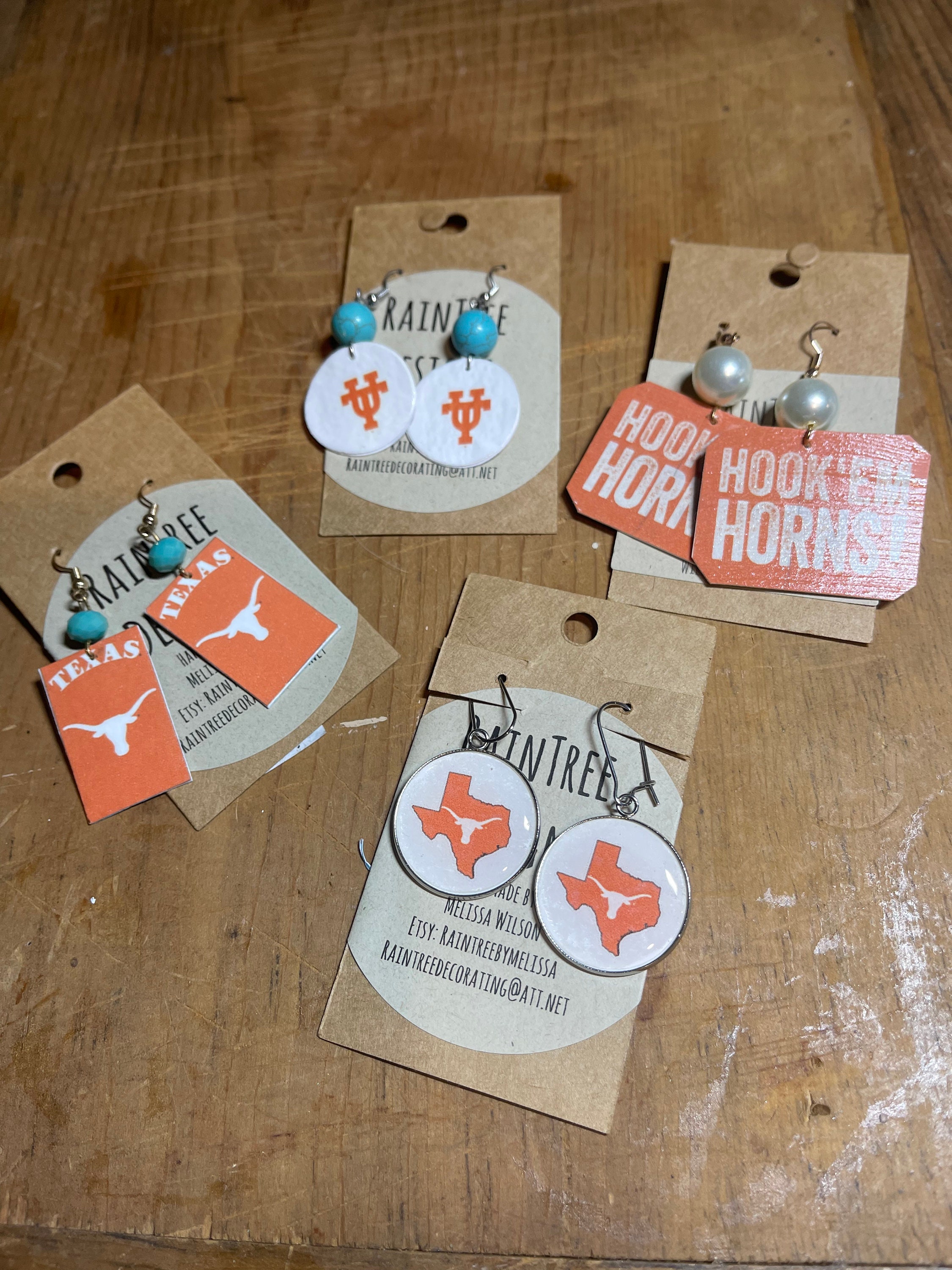 College Earrings - University of Texas Earrings