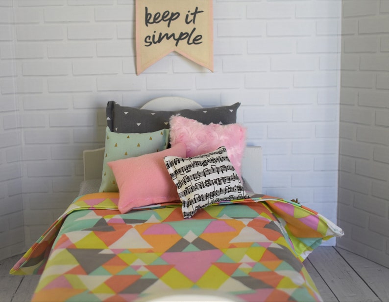 Reversible Print Baby Doll Bedding Accessories With