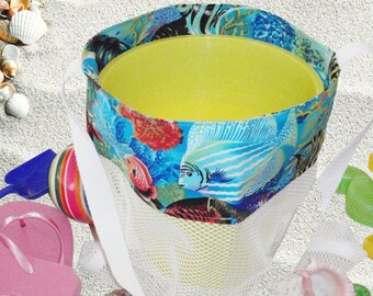 Mesh Toy Bag, Kids Tote, Sand Beach Bag, Tropical Fish, Sand Pail Bag, Mesh Bag For Sand or Pool Toys, Toy Storage Bag, Gift for Kids