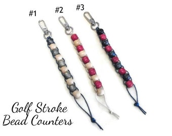 Birthday Golf Gifts for Women, Clip On Golf Stroke Score Counter, Wood Beads