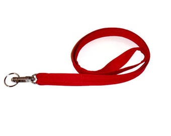 Red Lanyard Key Chain and ID Badge Holder, Gift for Teachers, Coaches and Students