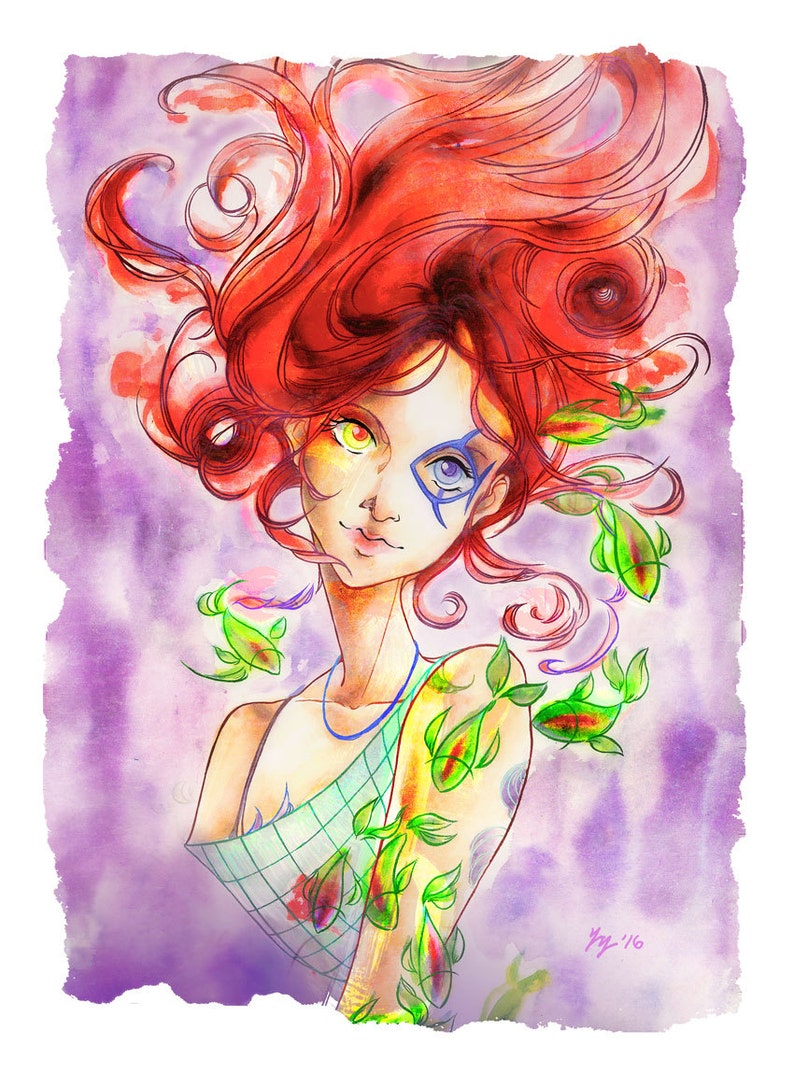 Water Colour Delirium From Sandman Comic Series Poster Etsy