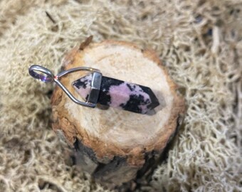 Rhodonite Pendant Rhodonite Point