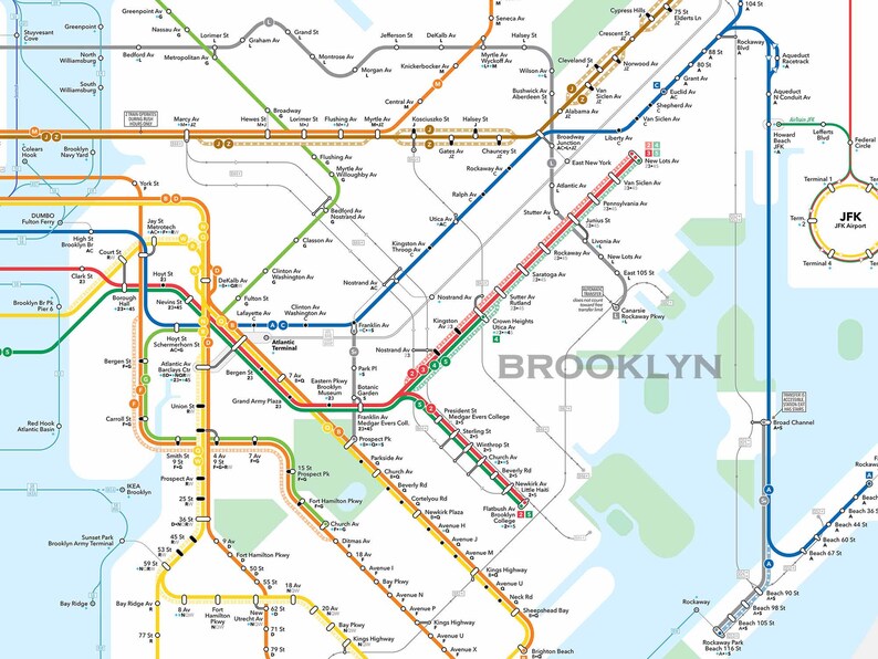 Frame Metro Map NYC Subway Map Art for Samsung Frame TV (digital Download) - Etsy