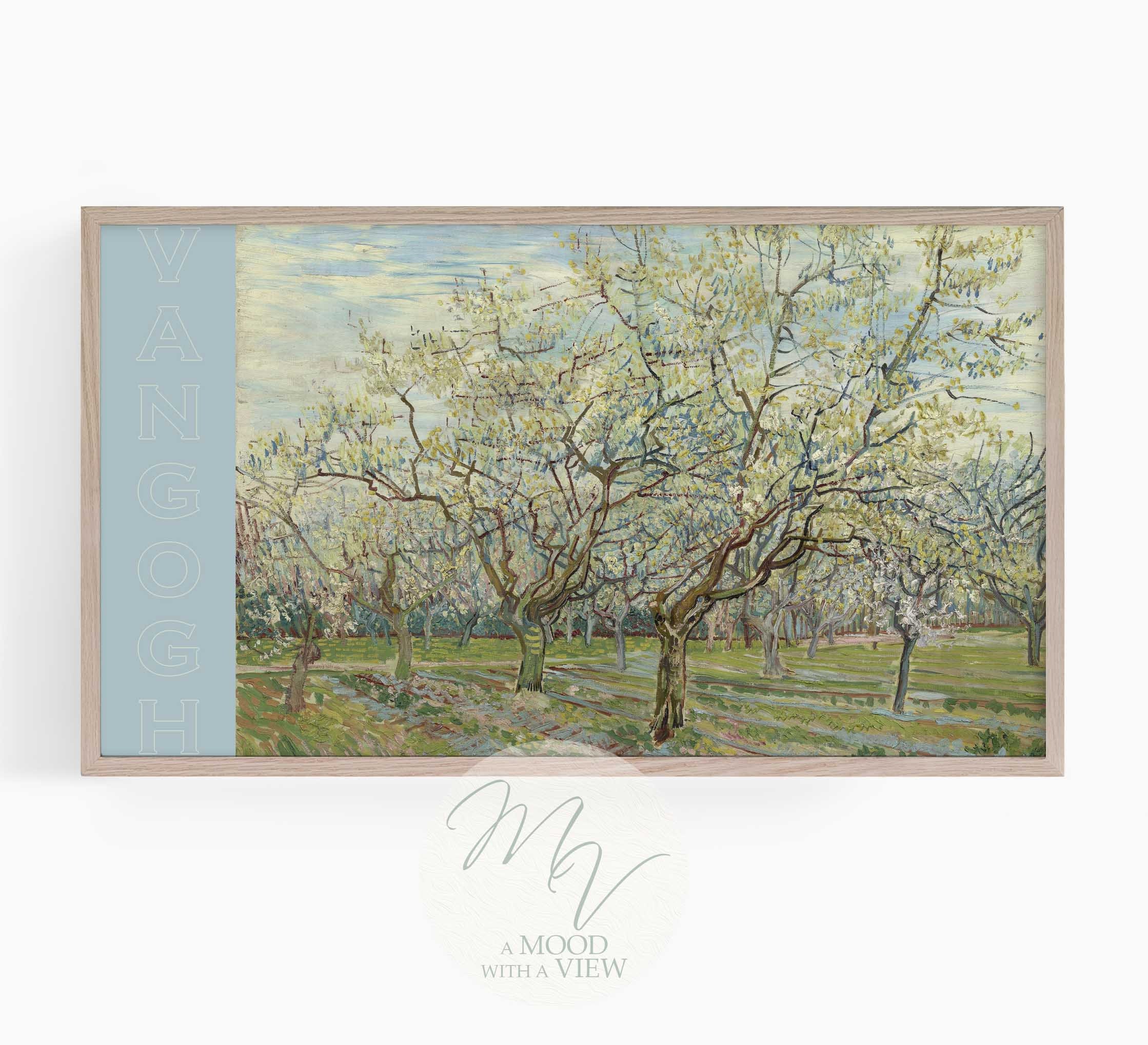 Tableau Impression Sur Toile Le Verger Blanc Vincent Van Gogh - Déco Murale