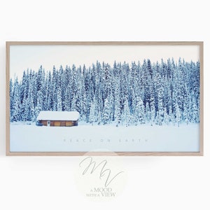Samsung Frame TV Art, &quot;Peace on Earth,&quot; Stunning Winter Landscape Art, Digital Wallpaper, Smart TV 4k Art, High Resolution Instant Download