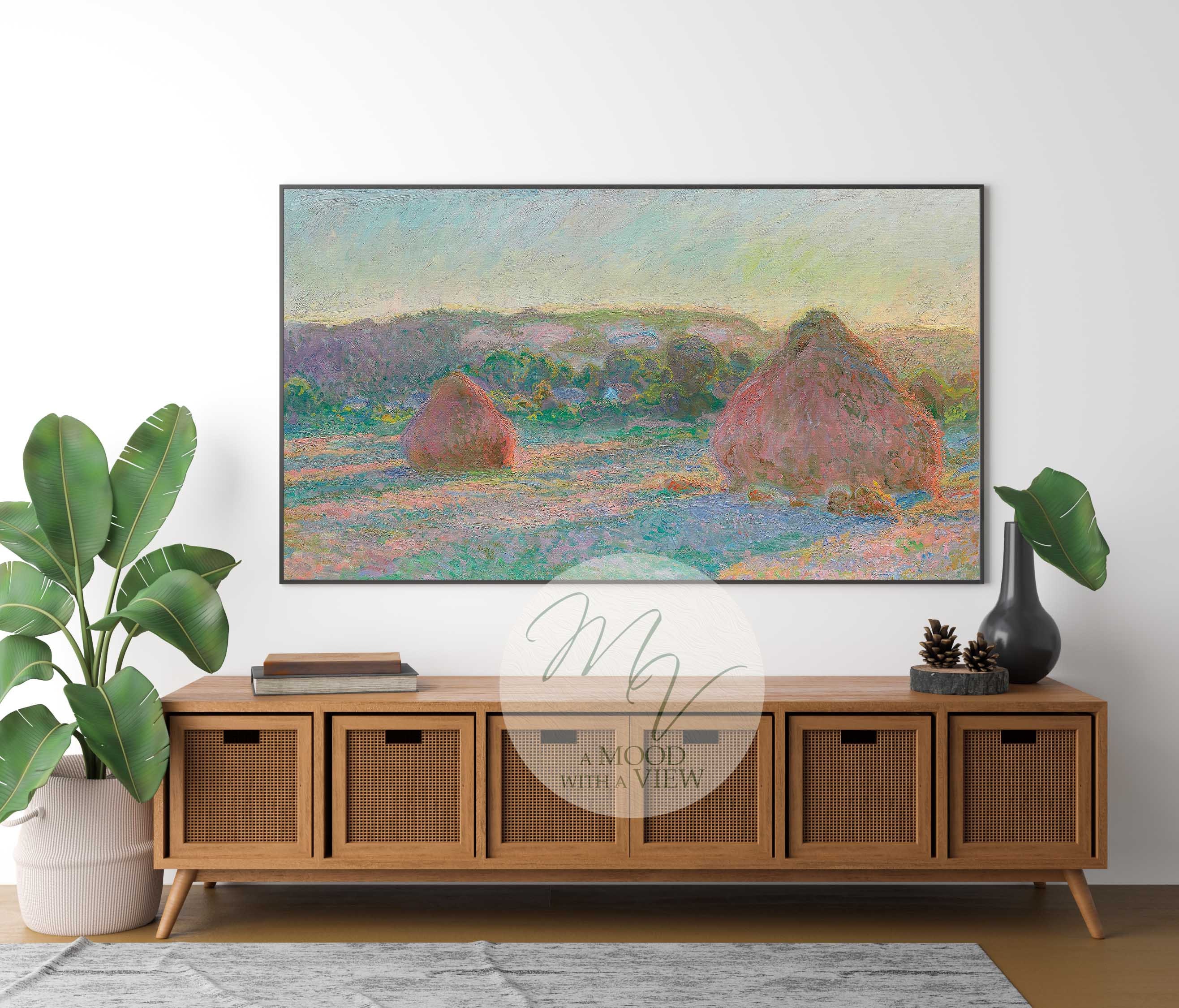 Samsung Frame TV Art: Stacks of Wheat End of Summer Vintage - Etsy