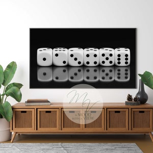 Samsung Frame TV Art: Würfel, Neutral Digital Wallpaper, Man Cave Smart TV 4k Art, Game Night, Poker Yahtzee, Sofortiger Download mit hoher Auflösung