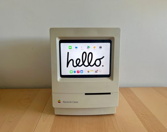 Macintosh Classic Retrofitted with an iPad Mini - A Touchscreen Apple Mac