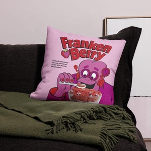 Count Chocula & Frankenberry Halloween Pillow Decoration