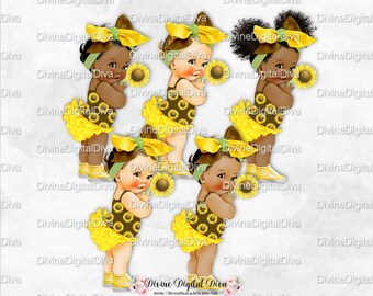 Free Free 62 Sunflower Afro Puff Baby Clipart SVG PNG EPS DXF File