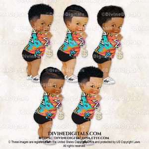 Kleiner Prinz Graffiti Muster Jacke Schwarz Windel Weiß Sneakers 80er 90er Retro | Baby Boy dunkler Ton | Sofort Download