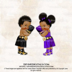 Boxeador morado, negro, morado, dorado, campeón, boxeo, tema deportivo, bebé, niño, niña, bocanadas oscuras, revelación de género, gemelos, descarga instantánea de imágenes prediseñadas