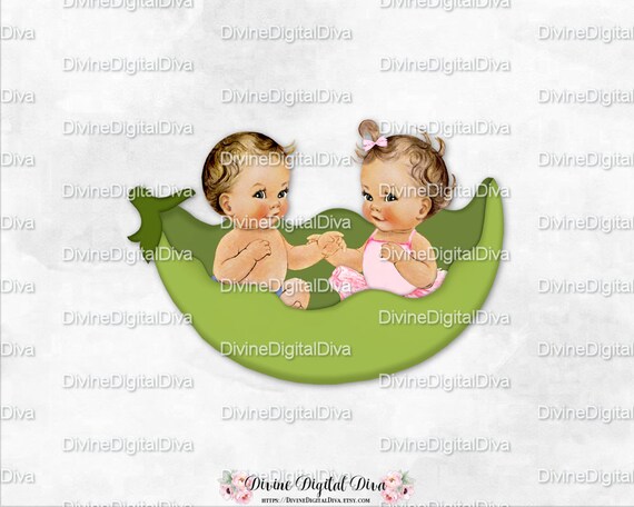 Babies In Pea Pod Light Skin Tone Boy And Girl Twins Gender Etsy Babies In Pea Pod Light Skin Tone Boy And Girl Twins Gender Etsy