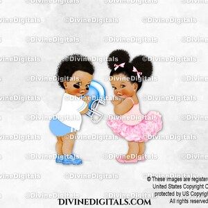 Touchdowns ou Tutus Futebol Bailarina Azul Rosa | Bebê Menino Menina Tom Médio | Revelação do Sexo dos Gêmeos | Clipart Download Instantâneo