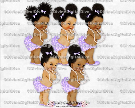 Princess Ruffle Pants Pink /& Silver Crown Tutu African American Baby Girl Puffs Bun Pearl Necklace Diamonds ethnic baby invitations