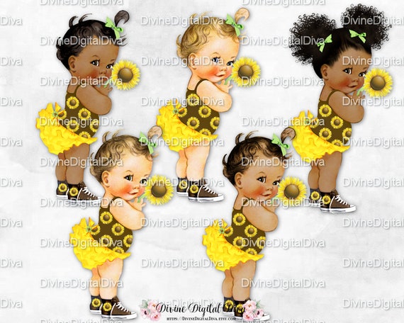 Free Free 112 Sunflower Afro Puff Baby Clipart SVG PNG EPS DXF File