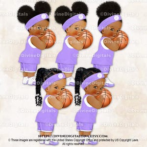 Paarse en geelgouden basketbalsneakers balsporten hoofdband | Babymeisjes baby's met kleur soesjes vlechten strikken | Clipart direct downloaden