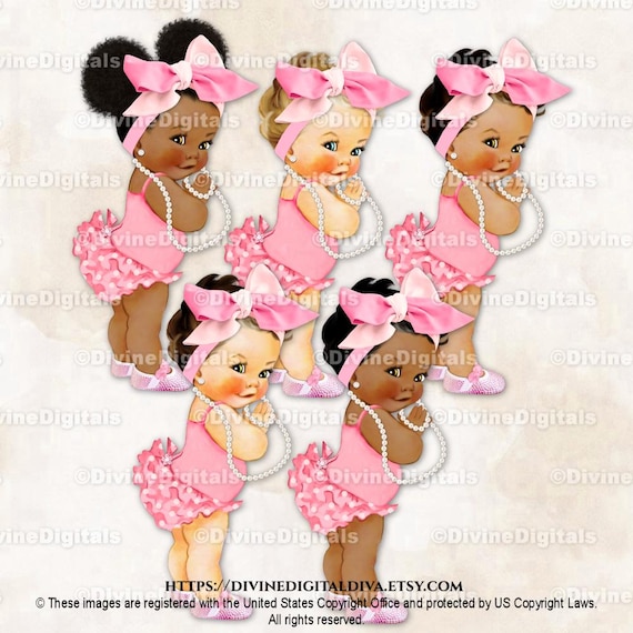 Grote strik strass schoenen roze stippen parels babymeisje Clipart