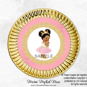 8-inch cirkelvormige plaatversiering decoratie roze en gouden tule prinsesjurk | Donkere soezen babymeisjes | Digitale directe download