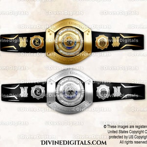 Cinturão do Campeonato de Boxe Preto Ouro Prata | O gênero do chá de aniversário revela decorações | Download instantâneo